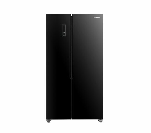 432L Black Glass Side by Side Refrigerator With No Frost