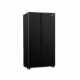 432L Black Glass Side by Side Refrigerator With No Frost