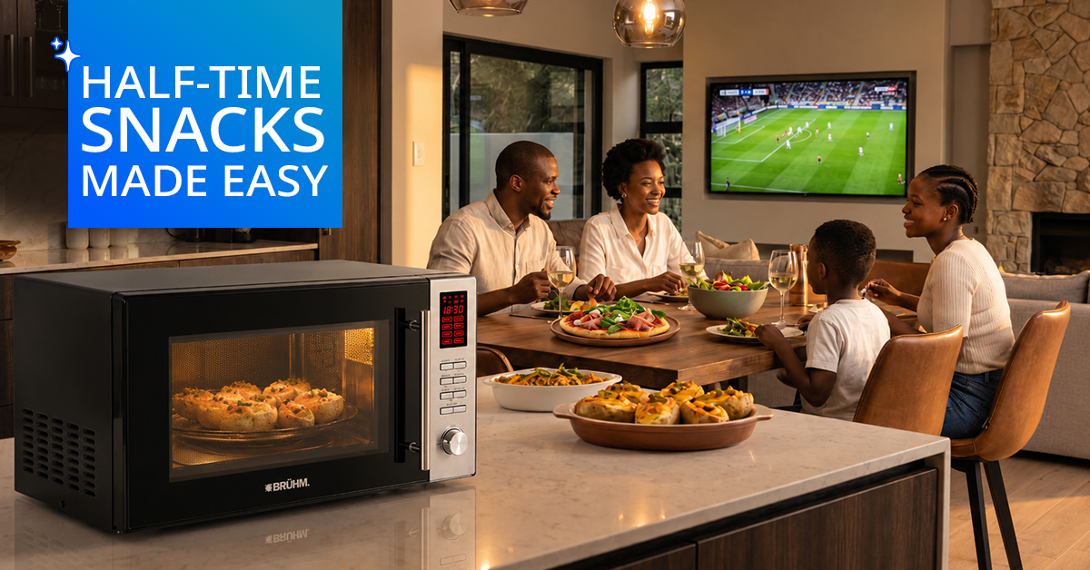 Half-time snack ideas with microwave oven for football fans